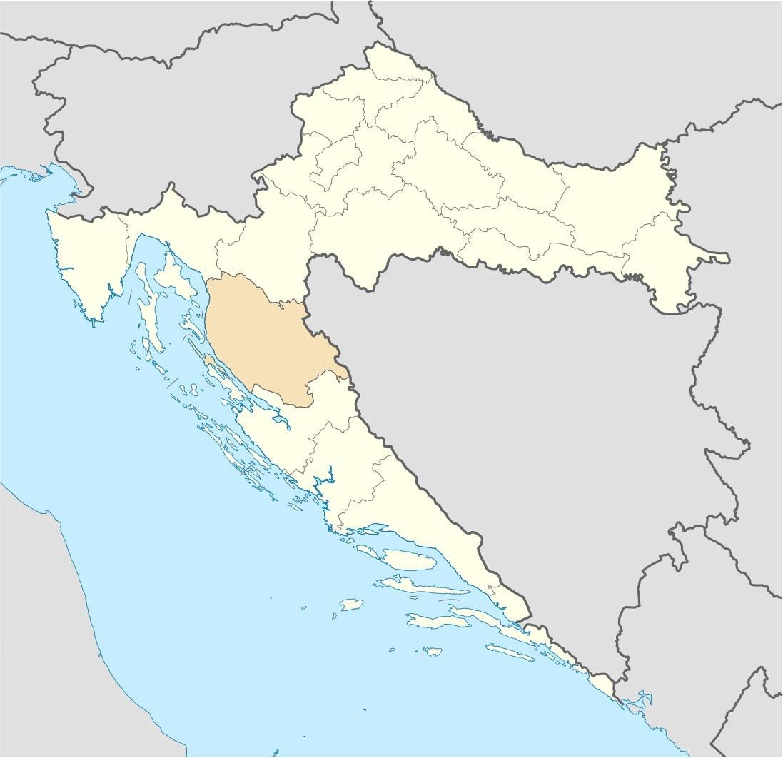 сянката на Хърватия карта