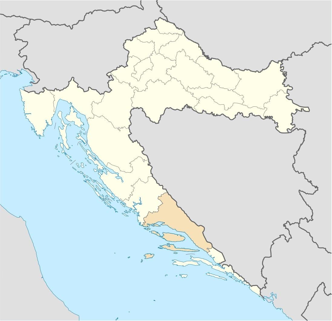 карта на далмация, Хърватска 