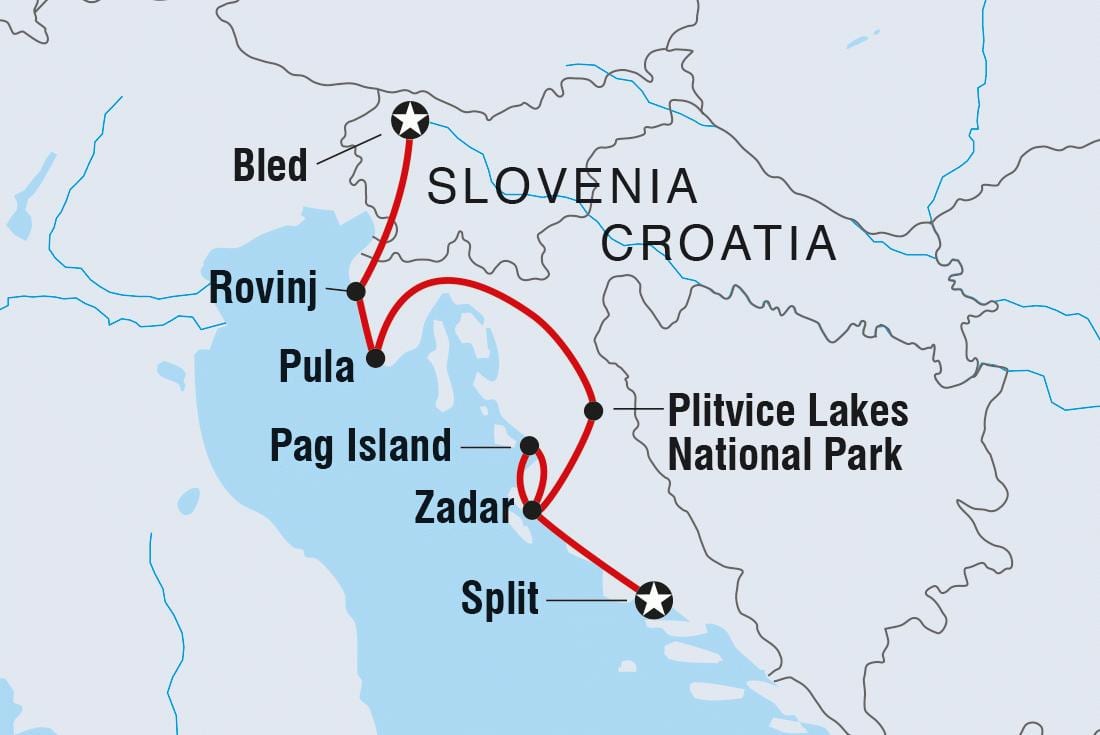 плитвишки езера, Хърватска на картата