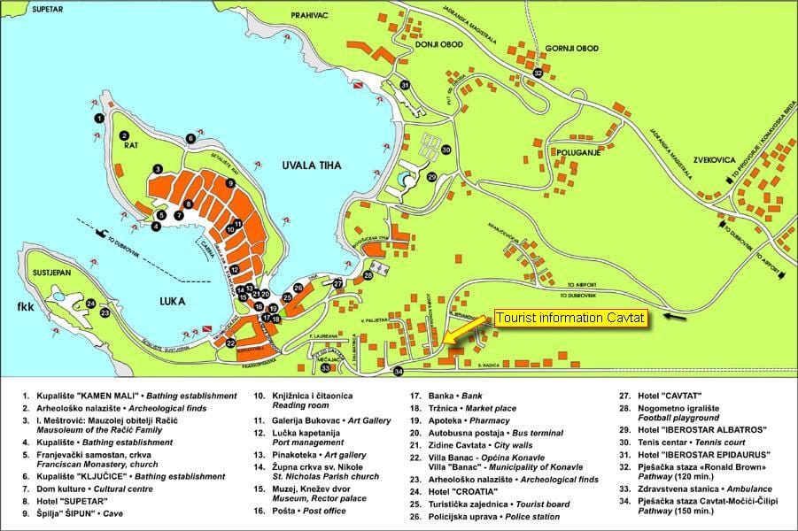 карта на cavtat Хърватия 