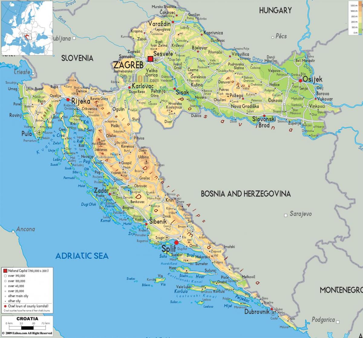 На картата на хърватия