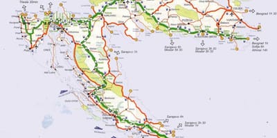 Карта на Хърватия пътуване