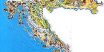 Хърватия места за посещение на картата