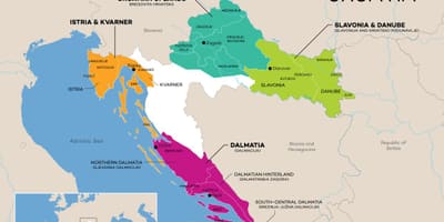 Карта на Хърватия винарни