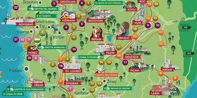 Карта на истрия Хърватска