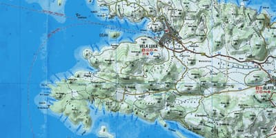 Карта корчула Хърватия