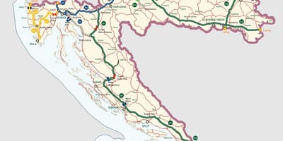 Хърватската по магистралите: картата