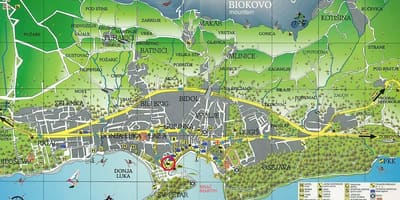 Карта на макарска, Хърватска