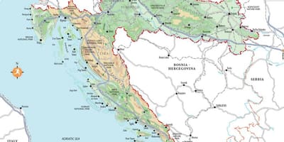 Зрче плаж на картата на Хърватия