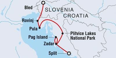 Плитвишки езера, Хърватска на картата