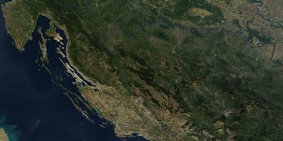 Карта спътник Хърватия 