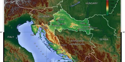 Топографическая Карта Хърватия 