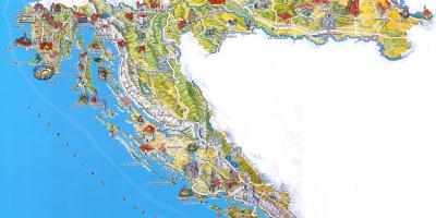 Туристически атракции на картата на Хърватия